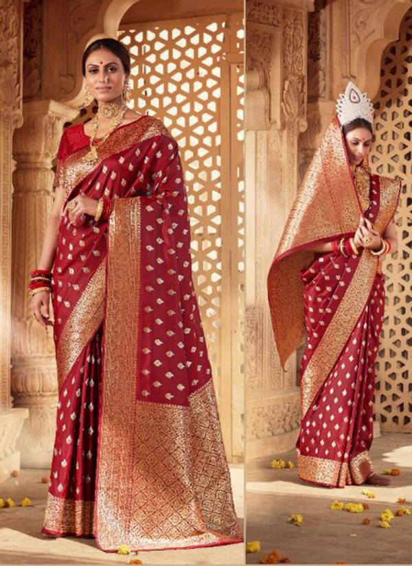 MONJOLIKA MOHINI Latest Fancy Designer Wedding Bride Wear Heavy Banarasi Silk Stylish Saree Collection